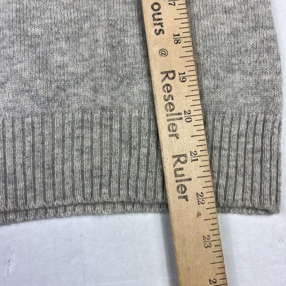 BP Studio Womens Cashmere V-Neck Sweater Gray Long Short Sleeve Pullover S/M - Picture 6 of 11